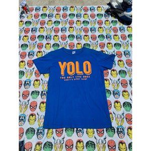 Yolo T Shirt Large 90s Skater Hiphop Streetwear Graffiti Hype Oldschool Swag Y2k